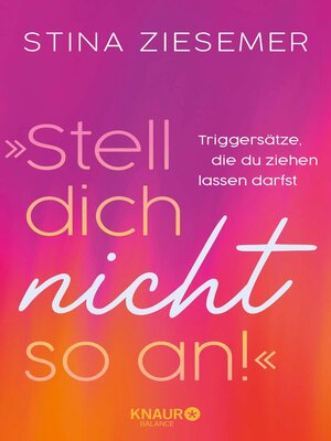 cover image of »Stell dich nicht so an!«